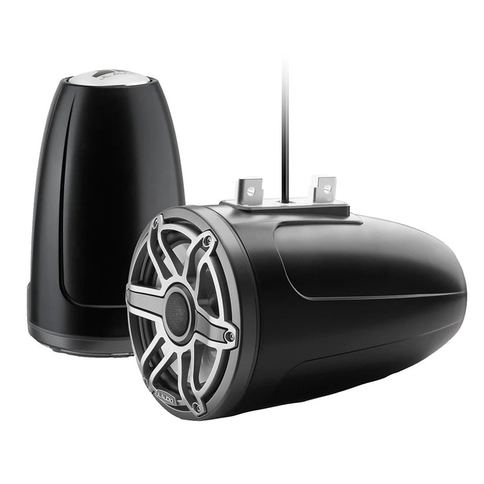 JL Audio M6 Series 7.7" Enclosed Tower Coaxial System with Titanium Sport Grille - M6-770ETXV3-SB-S-GMTI