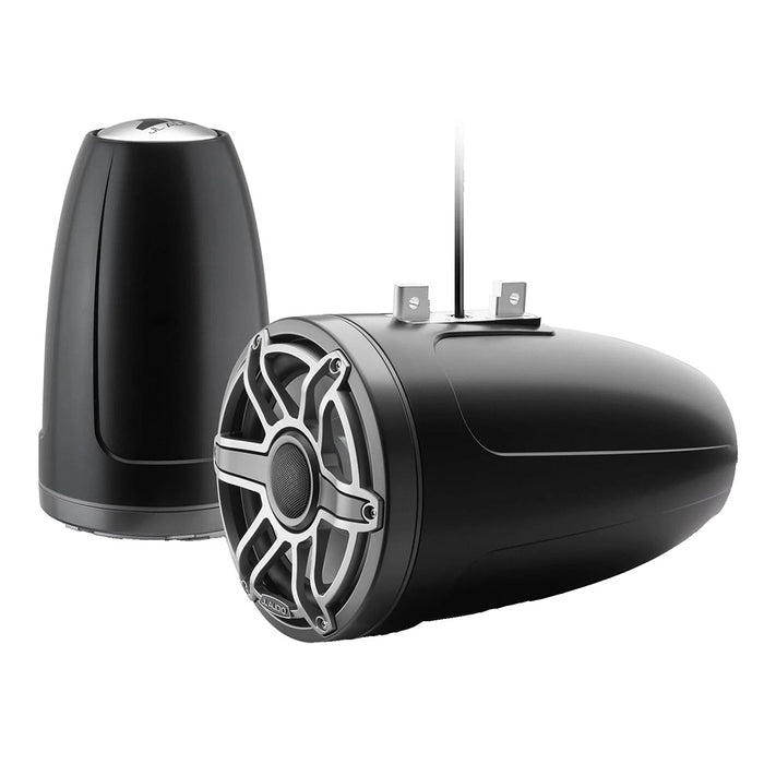 JL Audio M6 Series 8.8" Enclosed Tower Coaxial System with Titanium Sport Grille - M6-880ETXV3-SB-S-GMTI