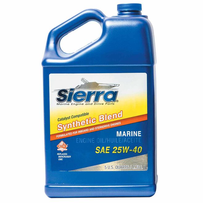 Sierra 18-9440-4 25W40 FCW Synthetic Blend I/O Oil, 5 Qt.