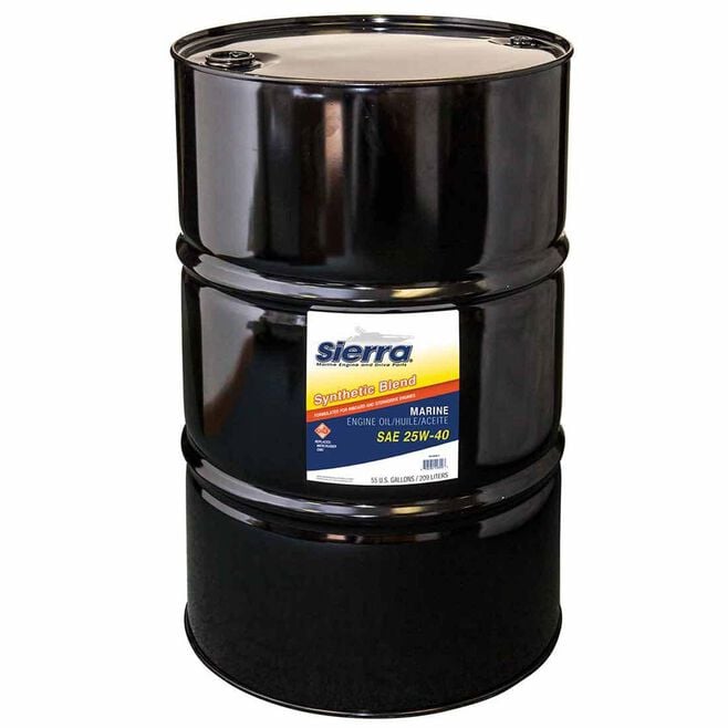 Sierra 94407 25W40 FCW Synthetic Blend I/O Oil, 55 Gal. Drum