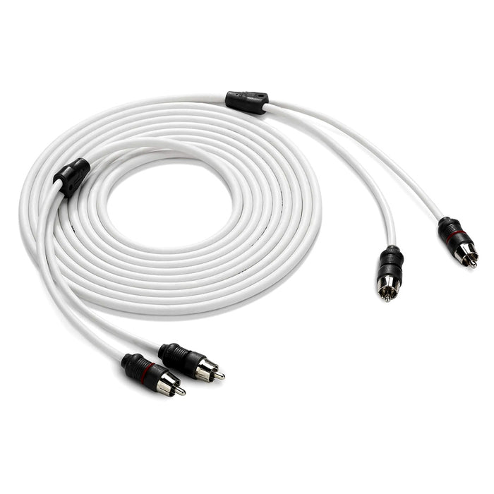 Cable RCA de audio marino de 2 canales y 3,6 m (12 pies) de JL Audio - XMD-WHTAIC2-12