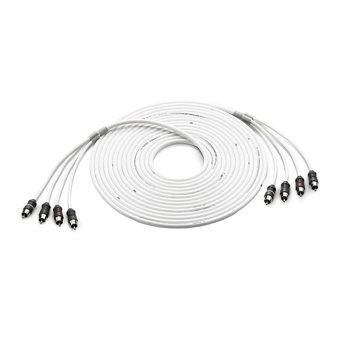 Cable RCA de audio marino de 4 canales y 7,6 m de JL Audio - XMD-WHTAIC4-25