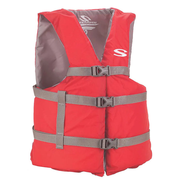 Bote salvavidas Stearns PFD 2001 para adultos, color rojo, de gran tamaño, para exhibición.