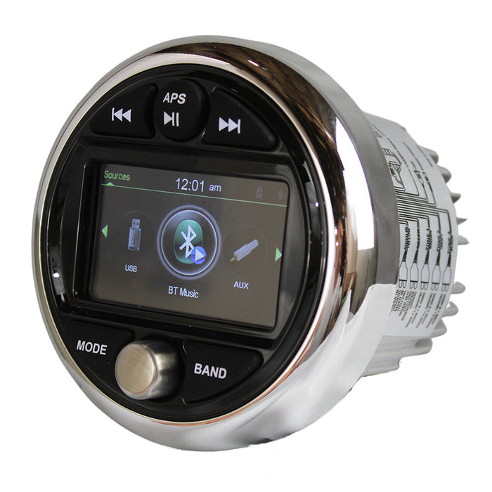 Radio Banshee Marine estilo calibre 3" con Bluetooth