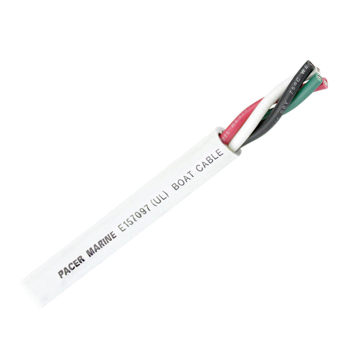 Pacer Round 4 Conductor Cable - 100' - 8/4 AWG - Black, Red, Green, &amp; White