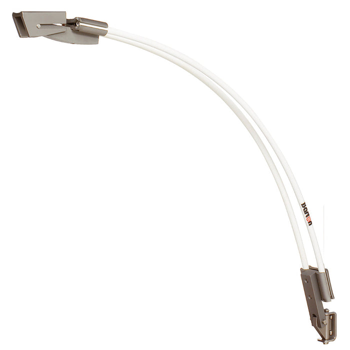 Soporte de botavara Barton Marine, color plateado y blanco, para embarcaciones de hasta 20 pies