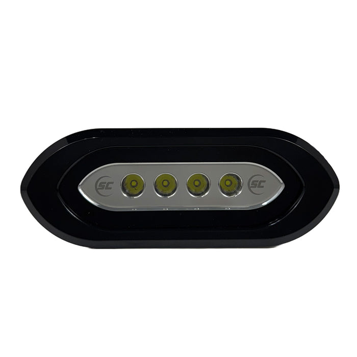 Lámpara empotrada Shadow-Caster, carcasa negra, color blanco
