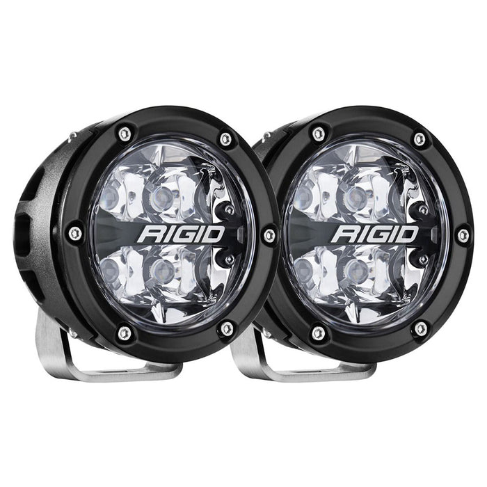 Foco todoterreno RGBW de 4" de la serie 360 ​​de RIGID Industries con módulos de retroiluminación RGBW (juego de 2)