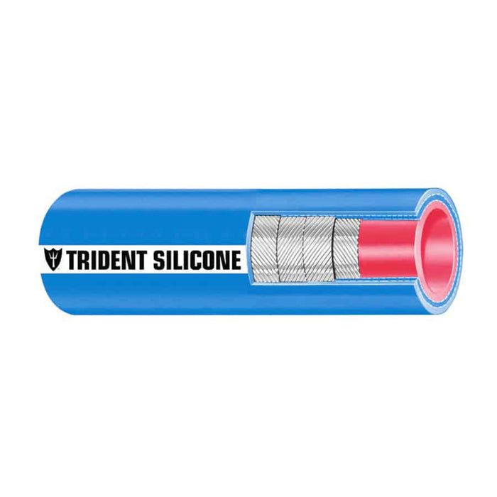 Trident Marine 202V2124 2-1/2" x 36" Blue Silicone Wet Exhaust Hose