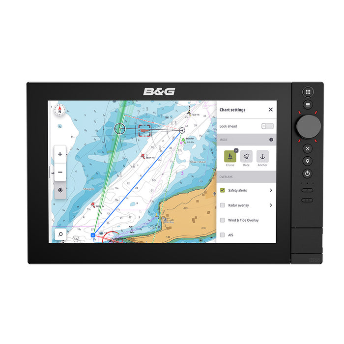 B&amp;G Zeus® SR 12 Pantalla multifunción de 12" con C-MAP DISCOVER X para EE. UU. y Canadá - Sin sonda