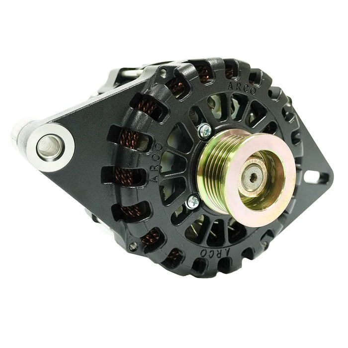 Alternador ARCO Marine Zeus de 24 V y 4 kW, de bajo encendido (LTO), de 1" a 2" y un solo pie con conexión a tierra aislada