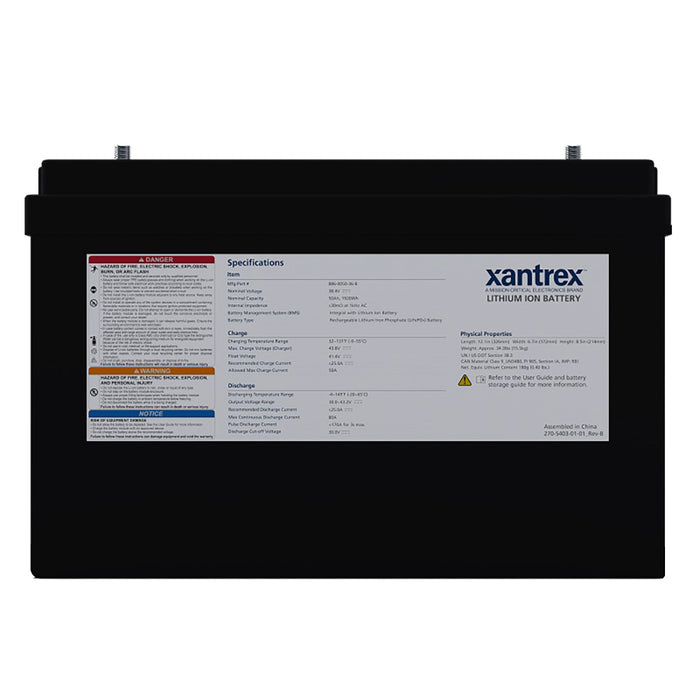 Xantrex 886-0050-36-B 36V 50Ah Lithium-Ion (LiFePO4) Battery