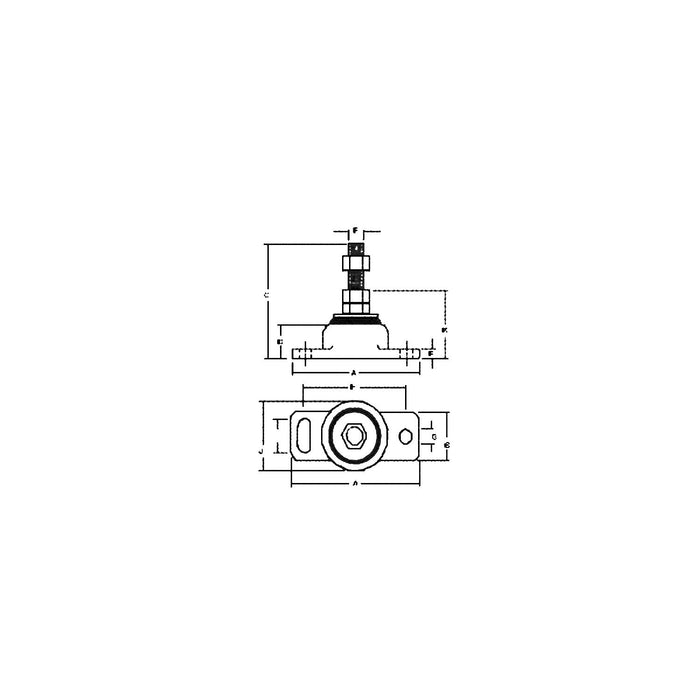EDM Barr 80001 Rubber Engine Mount