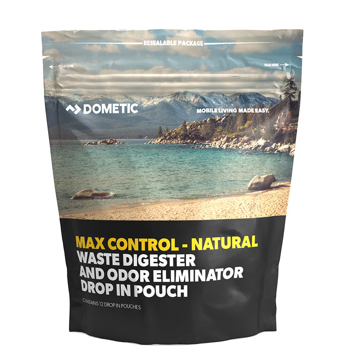 Dometic Max Control Waste Digester &amp; Odor Eliminator Drop-In Pouch - 12-Pack