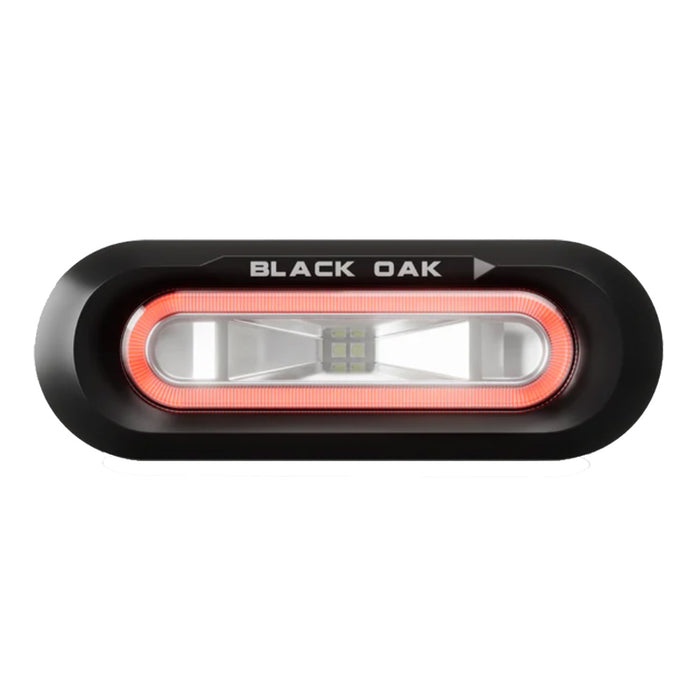 Black Oak Low Pro&trade; Flush - Black Housing - Red LED