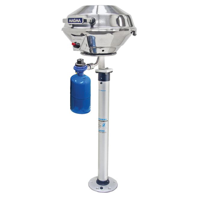 Magma A10-184 Double Locking "Stowable" Pedestal Mount for Use w/ Any Marine, Kettle Grill
