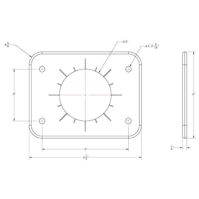 Taco Metals BP-0300BSY-1 TACO Grand Slam 300 Universal Backing Plate f/GS-300 &, GS-390 Pair