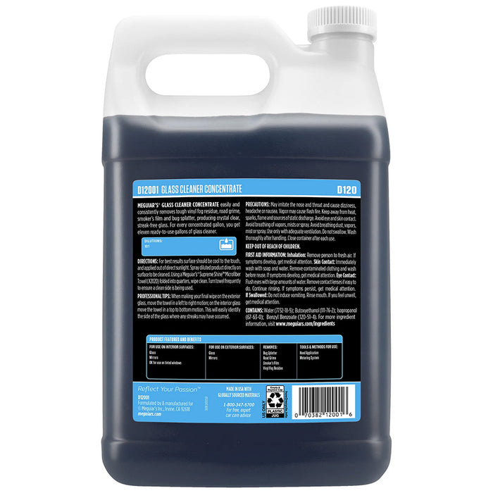 Meguiars D12001 Meguiar's Glass Cleaner Concentrate 1 Gallon