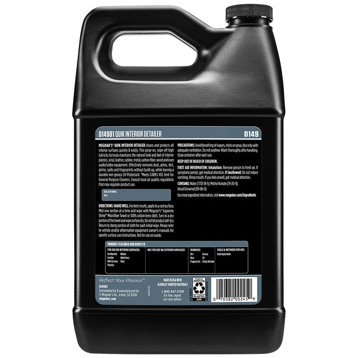 Meguiars D14901 Meguiar's Quik Interior Detailer 1 Gallon