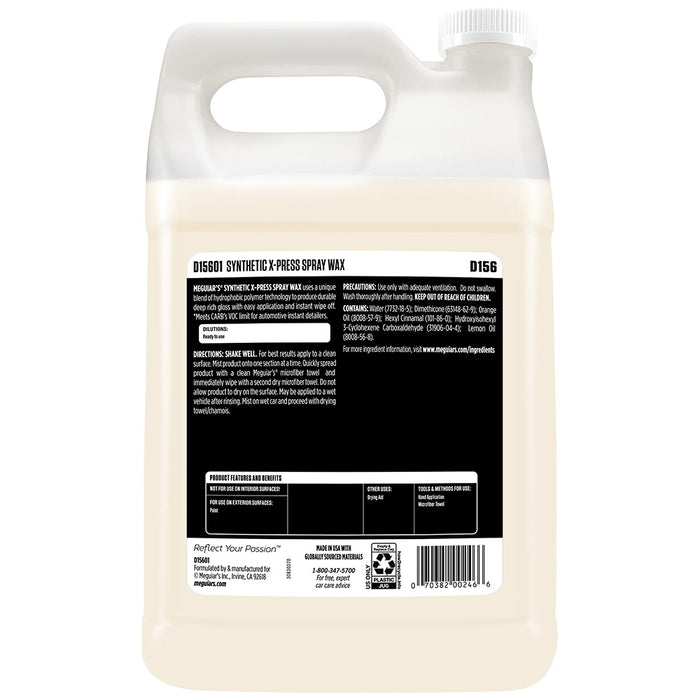 Meguiars D15601 Meguiar's Synthetic X-Press Spray Wax 1 Gallon