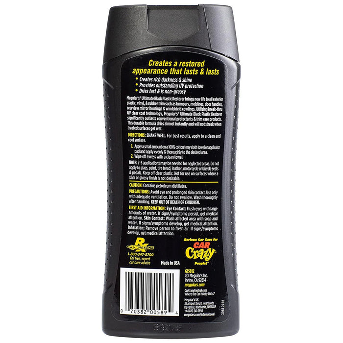 Meguiars G15812 Meguiar's Ultimate Black Plastic Restorer 12oz