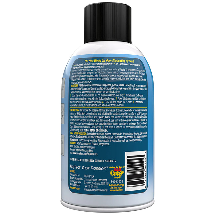 Meguiars G16602 Meguiar's G16402 Air Re-Fresher Odor Eliminator Mist, Sweet Summer Breeze