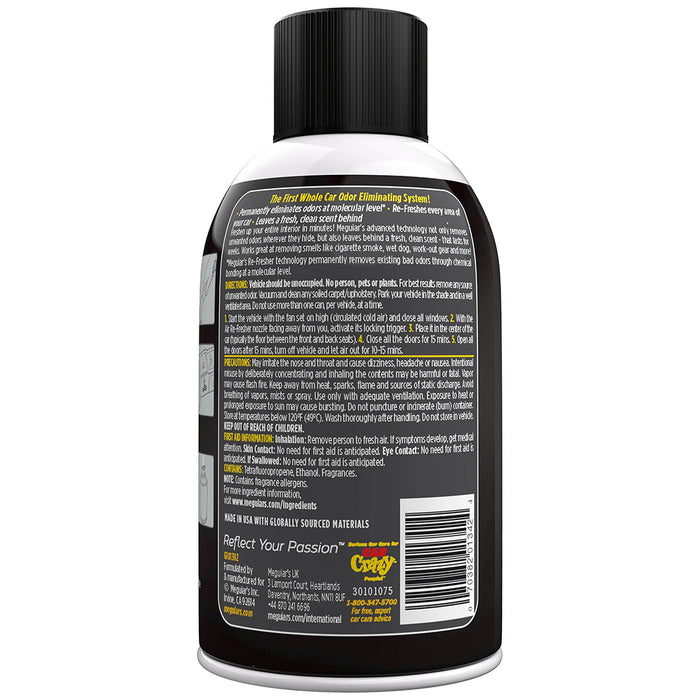 Meguiars G181302 Meguiar's Whole Car Air Refresher Odor Eliminator Black Chrome, Scent
