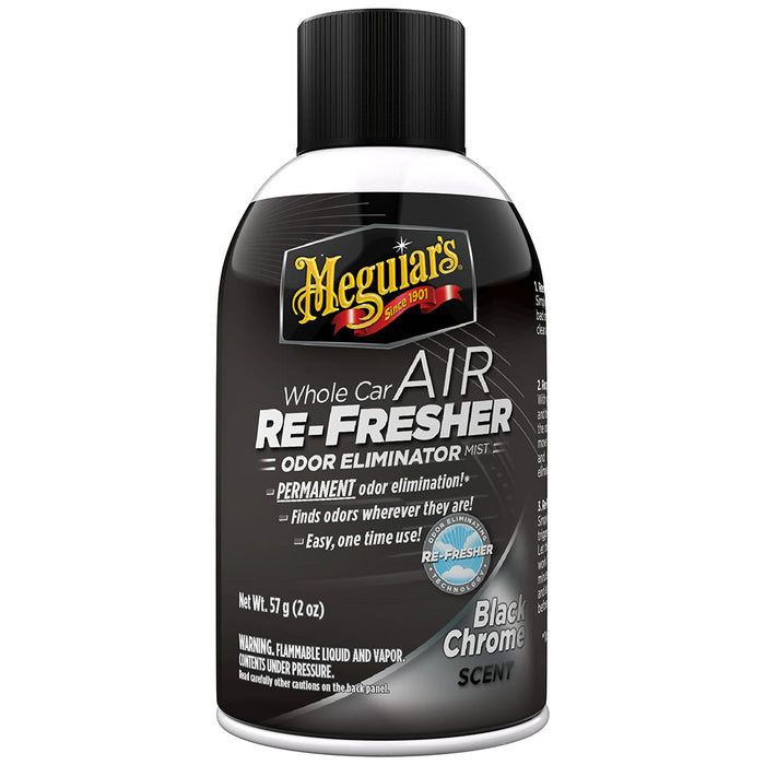 Meguiars G181302 Meguiar's Whole Car Air Refresher Odor Eliminator Black Chrome, Scent