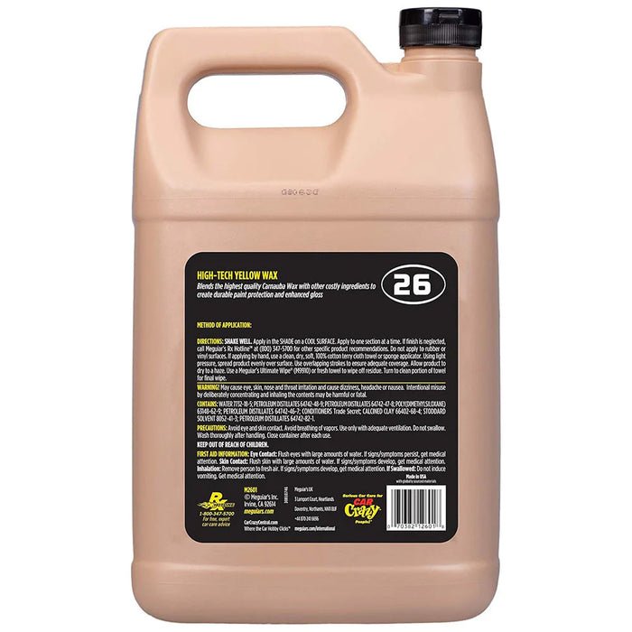 Meguiars M2601 Meguiar's Professional Hi-Tech Yellow Liquid Wax 1 Gallon