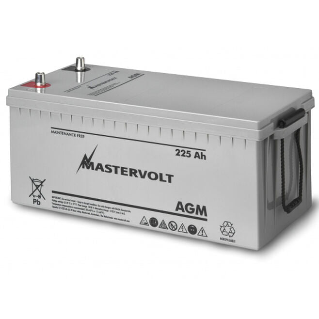 Mastervolt 62002250 12V AGM Battery, Group 8D