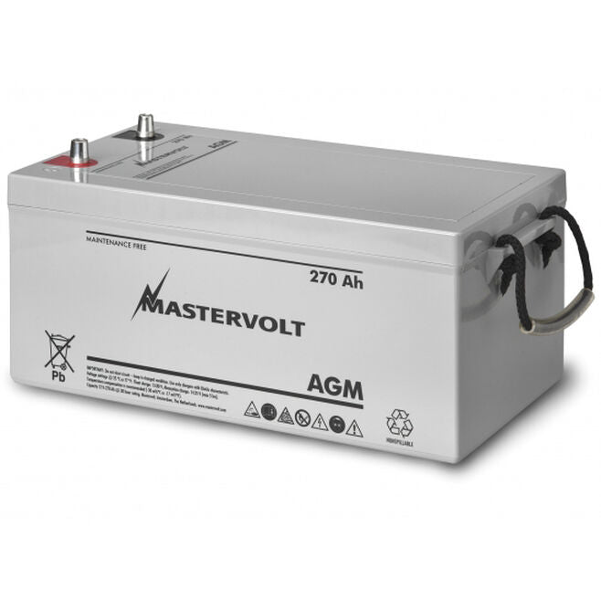 Mastervolt 62002700 12V AGM Battery, Group 8D