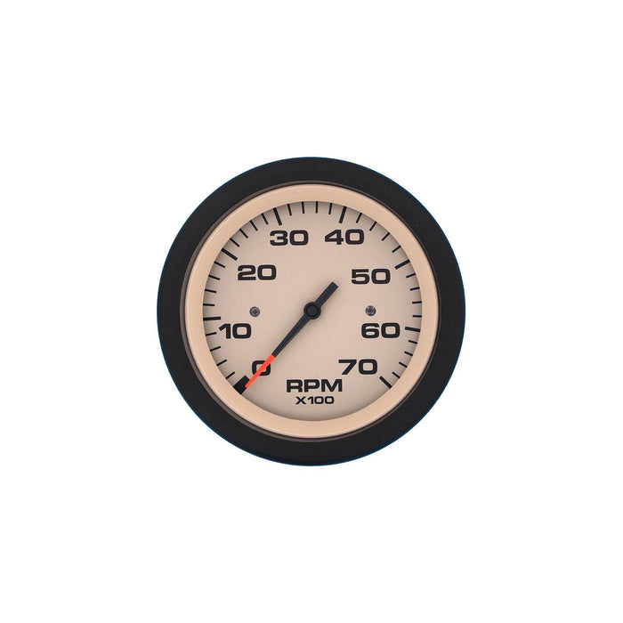 Sierra 59703P Sahara Series 3" Tachometer, 0-7,000 RPM, Black & Tan, with Outboard Alternator or Coil Sender Code