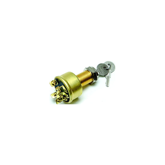 Sierra MP39040 Magneto 3 Position 1 1/8" Brass 5 Screw Terminal 12V 10 Amp, Ignition Starter Switch