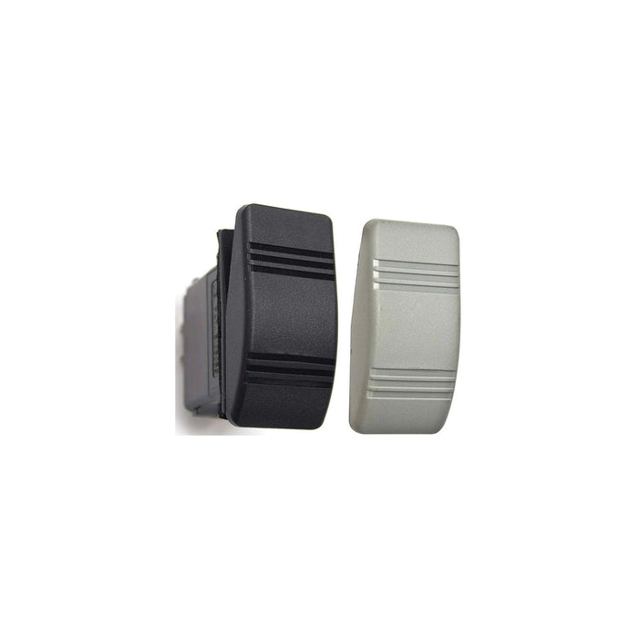 Sierra RK19870TP Contura III Non-Illuminated Weather Resistant Rocker Switch, Mom (On)/Off, Black & Gray