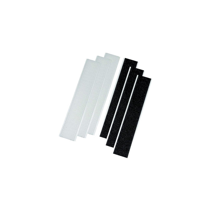 AP Products 006-204 Hook & Loop Strips, 3 Black & 3 White per Pack