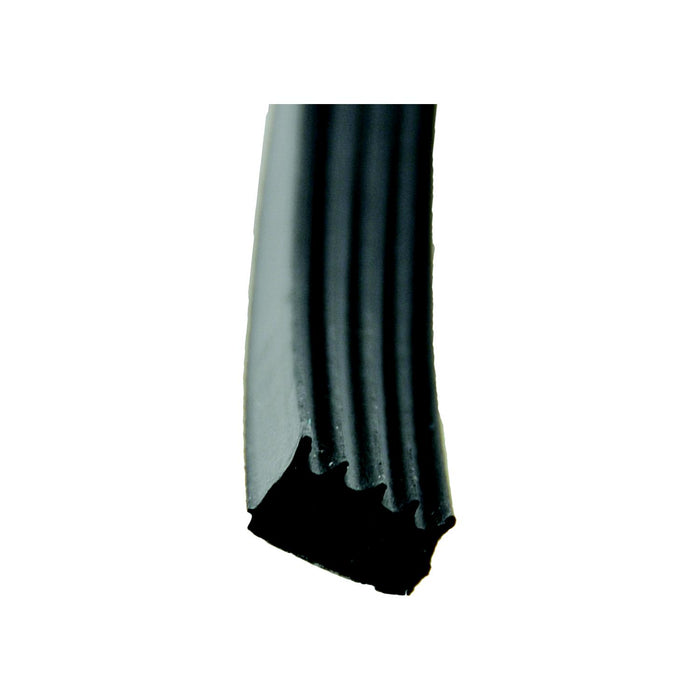 AP Products 018-523 Ribbed Slide Out, Window & Door Seal w/Tape, 5/8" x 3/8" x 50', Black w/White Tape