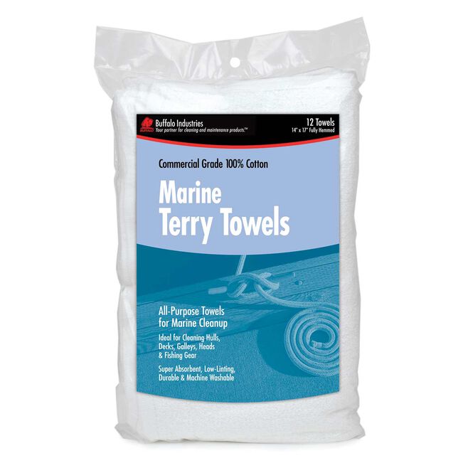 Buffalo Rags 60249 Terry Towel Rags 14" x 17" Fully Hemmed