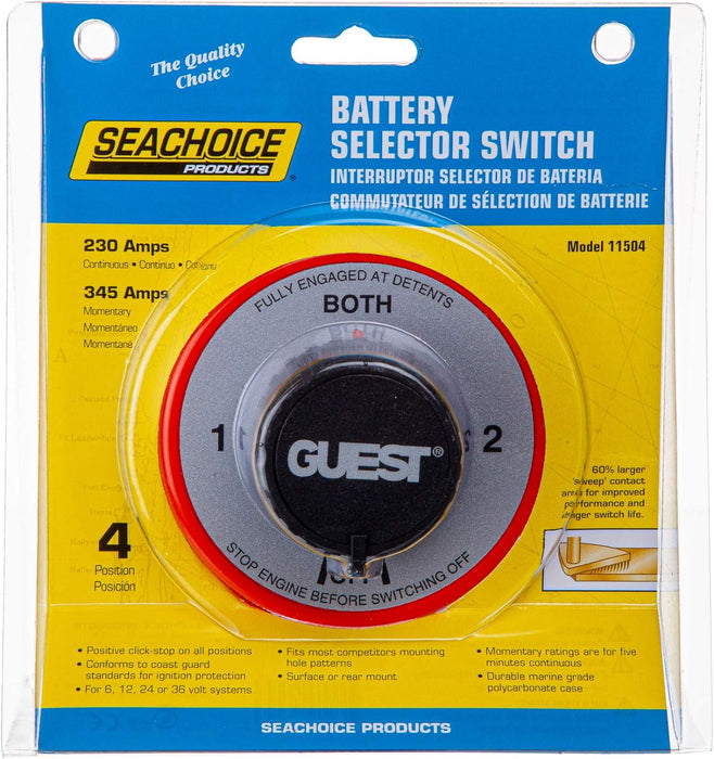 Seachoice 50-11504 Battery Switch 4-Position Sim Geust 2101