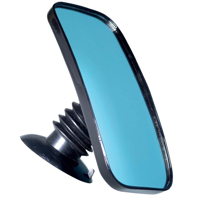 CIPA Mirrors 11050 Fully Adjustable 4" x 8" Convex Suction Cup Mirror Black