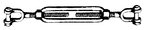 Chicago Hardware 30601 Turnbuckle, Galvanized Jaw & Jaw