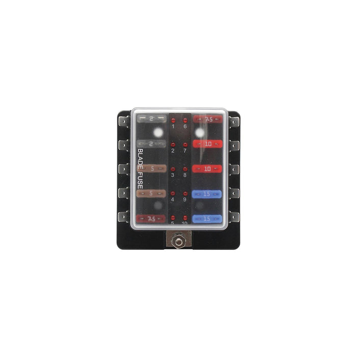 Cole Hersee 880023-BP SD ATO Fuse Block, 10-Gang