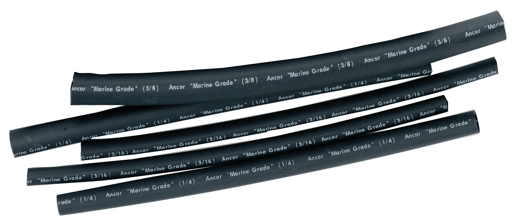 Ancor 301103 Marine Grade Adhesive Lined Heat Shrink Tubing, 1/8" x 3", Black, 3/Pk