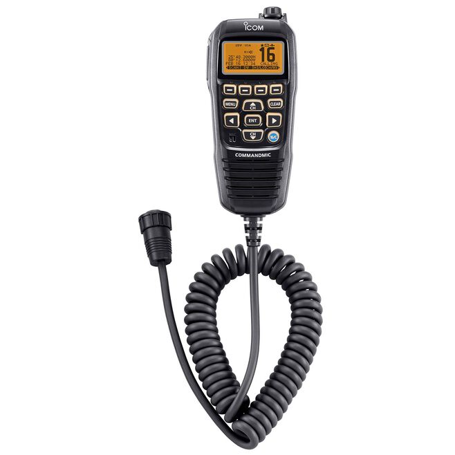 Icom HM195B 41 EXP CommandMic IV w/Yellow BlackLit LCD Black