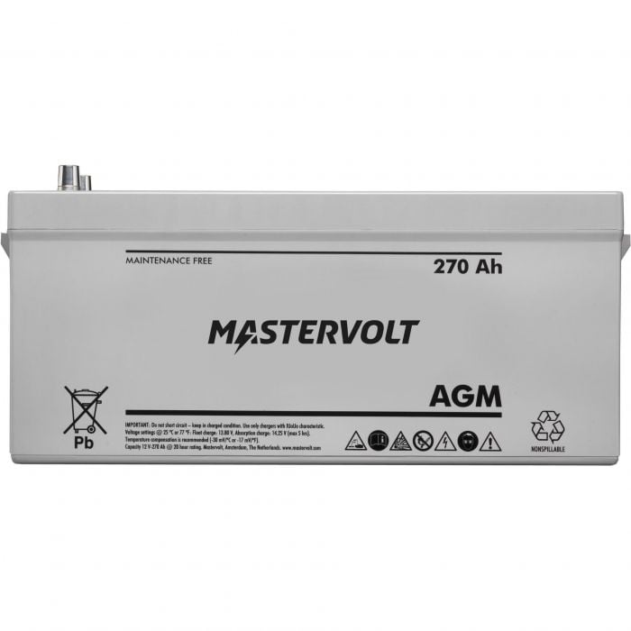 Mastervolt 62002700 12V AGM Battery, Group 8D