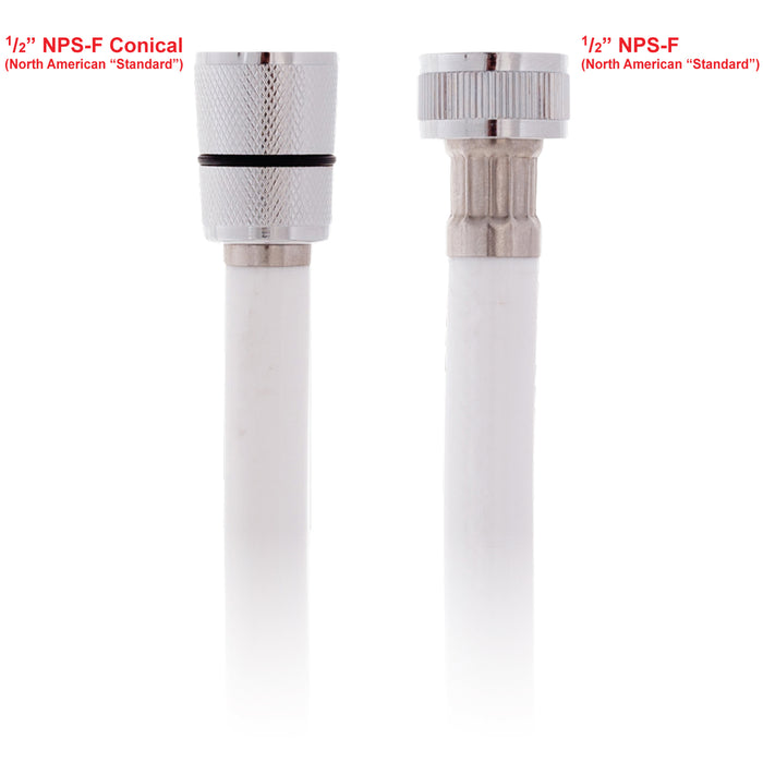 Ambassador Marine 130-0018-WH-R Hose- 10' Rubber (PVC) (1/2" NPS-F + 1/2" NPS-F) (White)