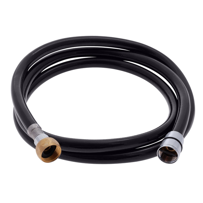 Ambassador Marine 130-0032-KP-R Hose- 6' Rubber (PVC) (1/2" NPS-F + 1/2" NPS-F Adapter) (Black)