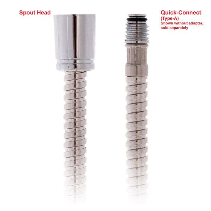 Ambassador Marine 130-0034-SS Hose- 6' Stainless Steel (for Pull-Out with Quick-Connect Type-A)