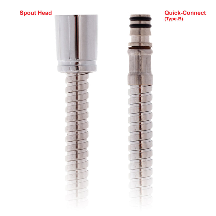 Ambassador Marine 130-0043-SS-R Hose- 4' Stainless Steel (for Pull-Out with Quick-Connect Type-B)