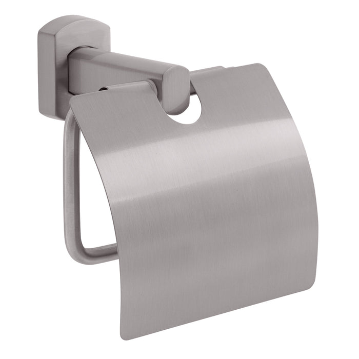 Ambassador Marine 130-1801-NP Miah- Single Post Toilet Paper Holder w/Lid (Brushed Nickel)