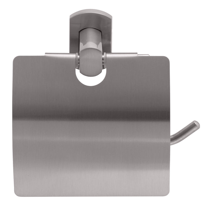 Ambassador Marine 130-1801-NP Miah- Single Post Toilet Paper Holder w/Lid (Brushed Nickel)
